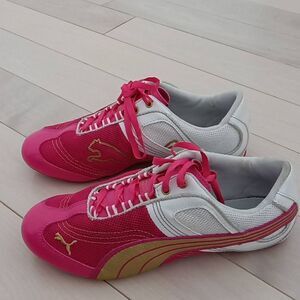 Puma Women's Pink Gold Eco Ortholite Driving Athletic Shoes Sneaker Size 6